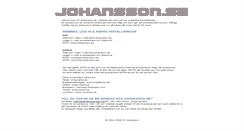 Desktop Screenshot of johansson.se